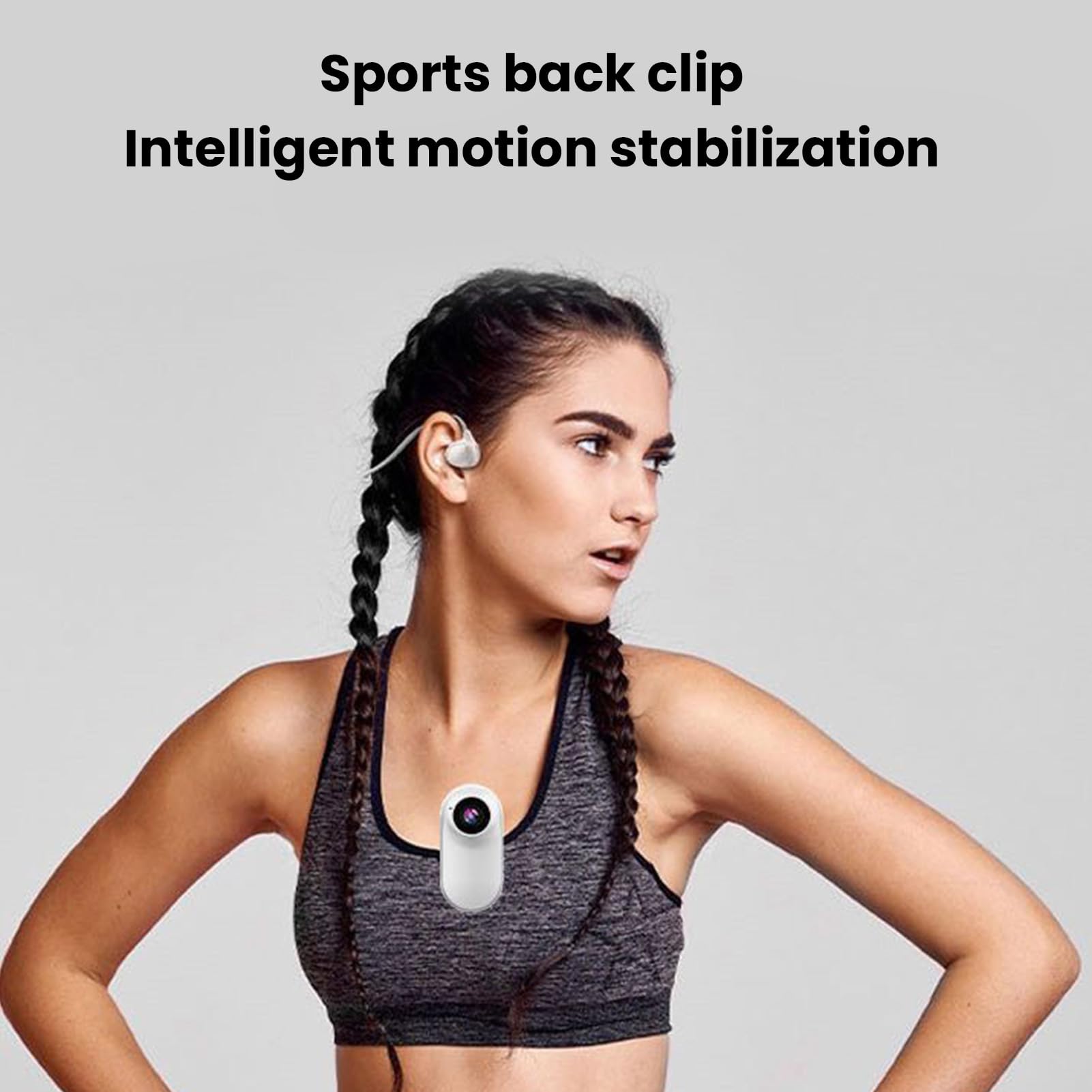 Gavigain HD Pet Camera, Lightweight and Portable, Action Camera, Multiple Recording Modes, OTG File Transfer, Long Lasting Battery for Pets (White)