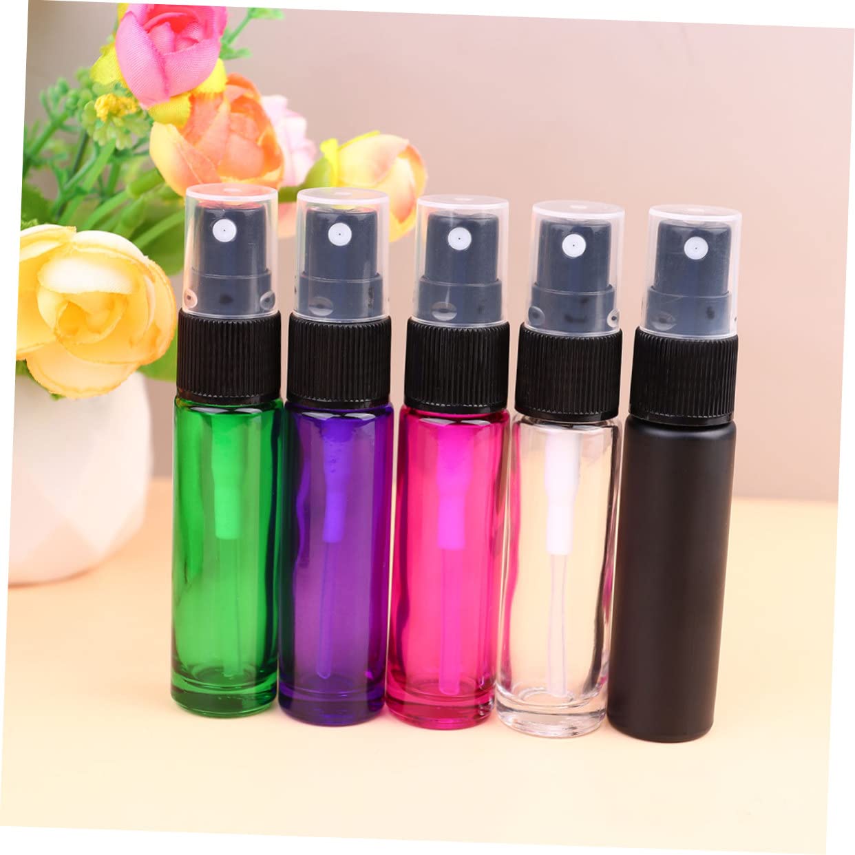 Tragbare Wiederbefüllbare Sprühflaschen 10ml 20 Stück aus Glas für Ätherische Öle und Parfüm zum Reisen und Outdoor Einsatz