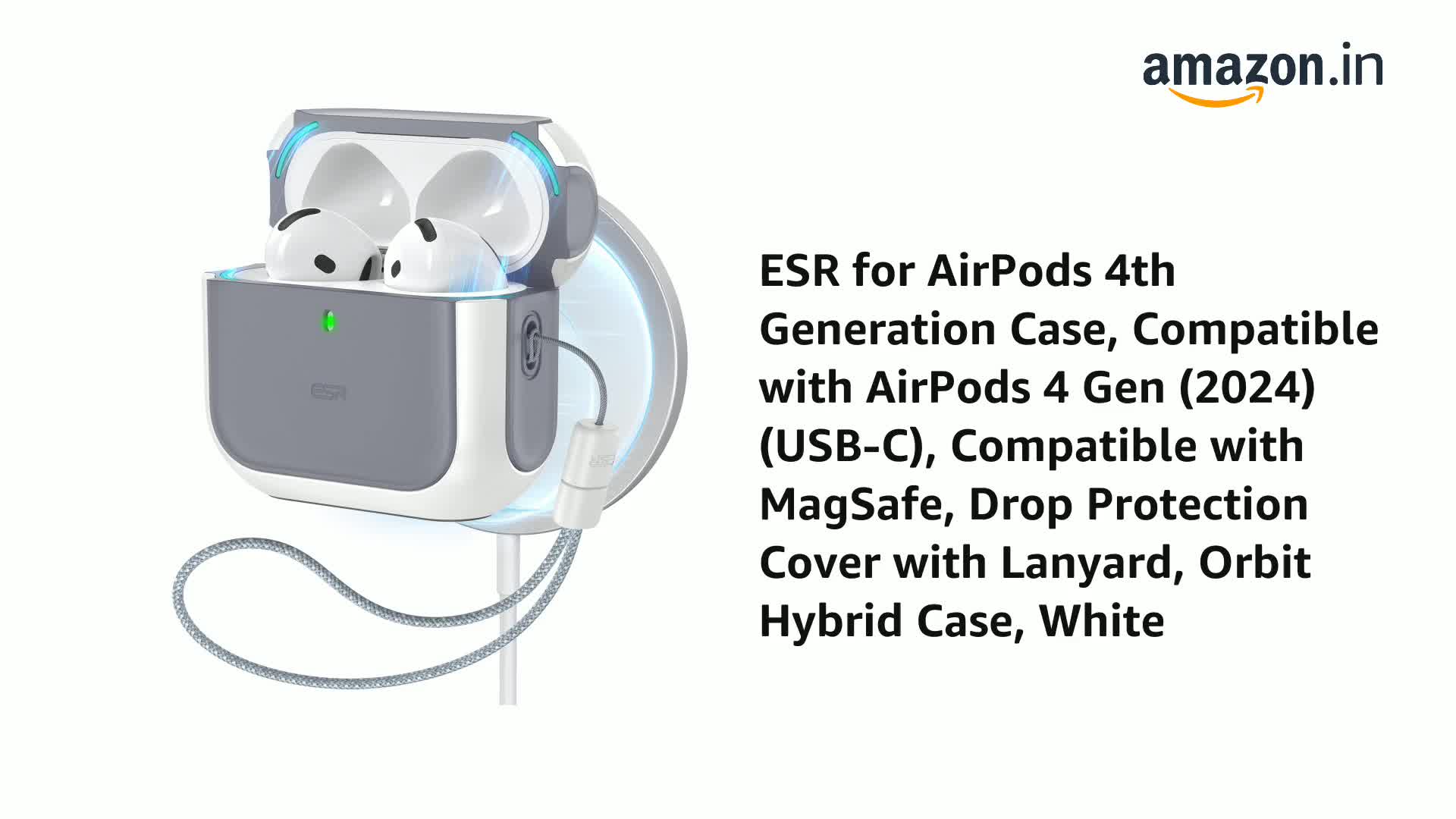 ESR for AirPods 4 Case, Compatible with AirPods 4th Generation