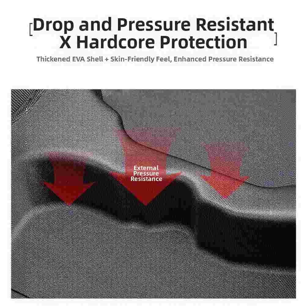 Bolsa de hombro protectora para DJI Lito X1, funda rígida de EVA impermeable con compartimentos organizados, almacenamiento a prueba de caídas para viajes y viajes, gris