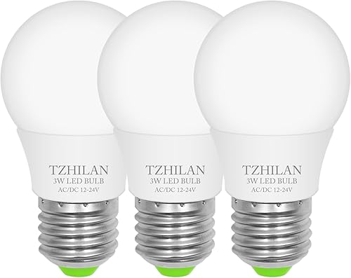 Bombillas LED E26 de bajo voltaje de 12 V, 5 W, A19, bombilla estándar Edison con base de tornillo equivalente a 50 W, lámpara halógena blanca