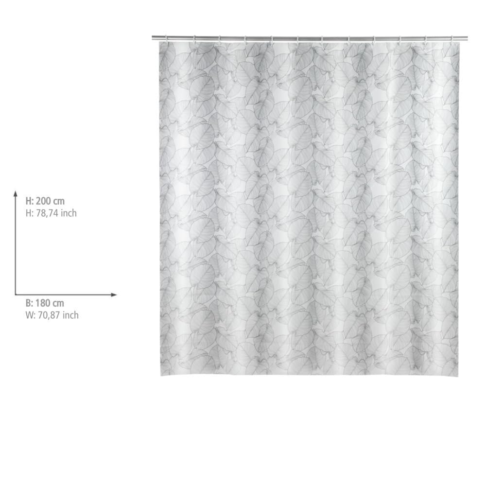 WENKO Samoa shower curtain, curtain made of environmentally friendly, recyclable plastic film (PEVA) - Image 2
