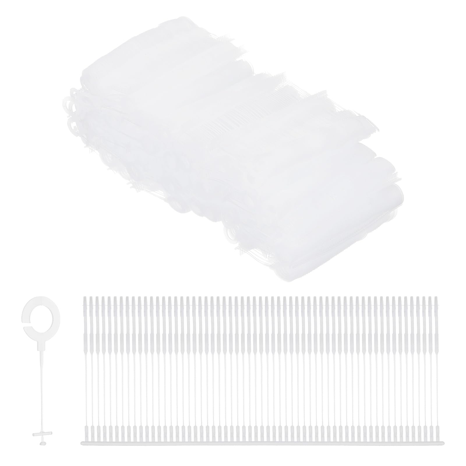 sourcing map 2500Pcs J Hook Standard Tagging Barb Fasteners, 25mm/0.98 Inch Tagging Gun Fasteners PP Plastic Tag Barbs Pins Attachments for Clothing Price Tag Label Garment Retail, White