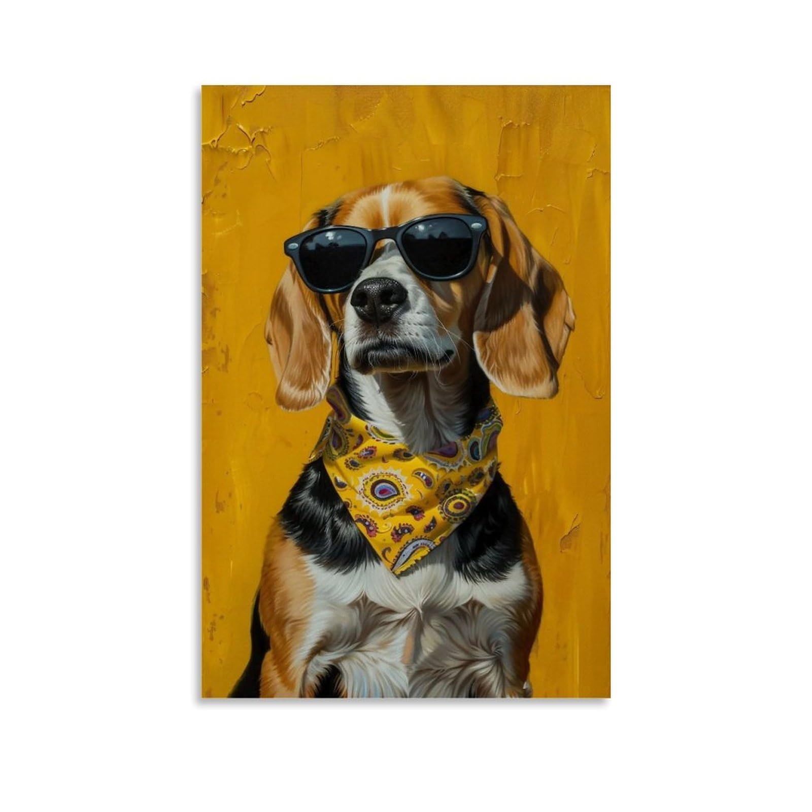 HUERYRYHY Sunglasses Dalmatian 04 Poster Wall Art Canvas Vintage Aesthetic Painting Decor for Rooms 24x36inch Unframe-style