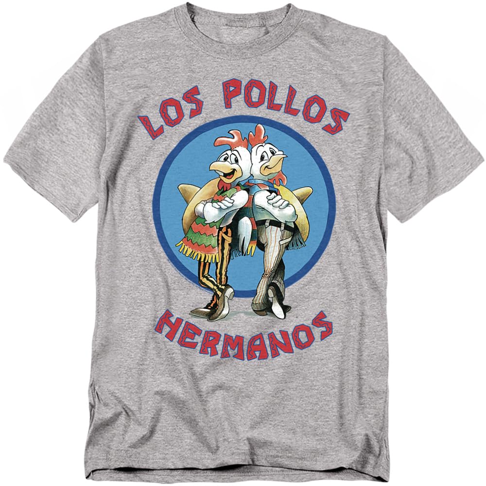 Breaking Bad Los Pollos Hermanos Unisex T Shirt, Athletic Heather, Large