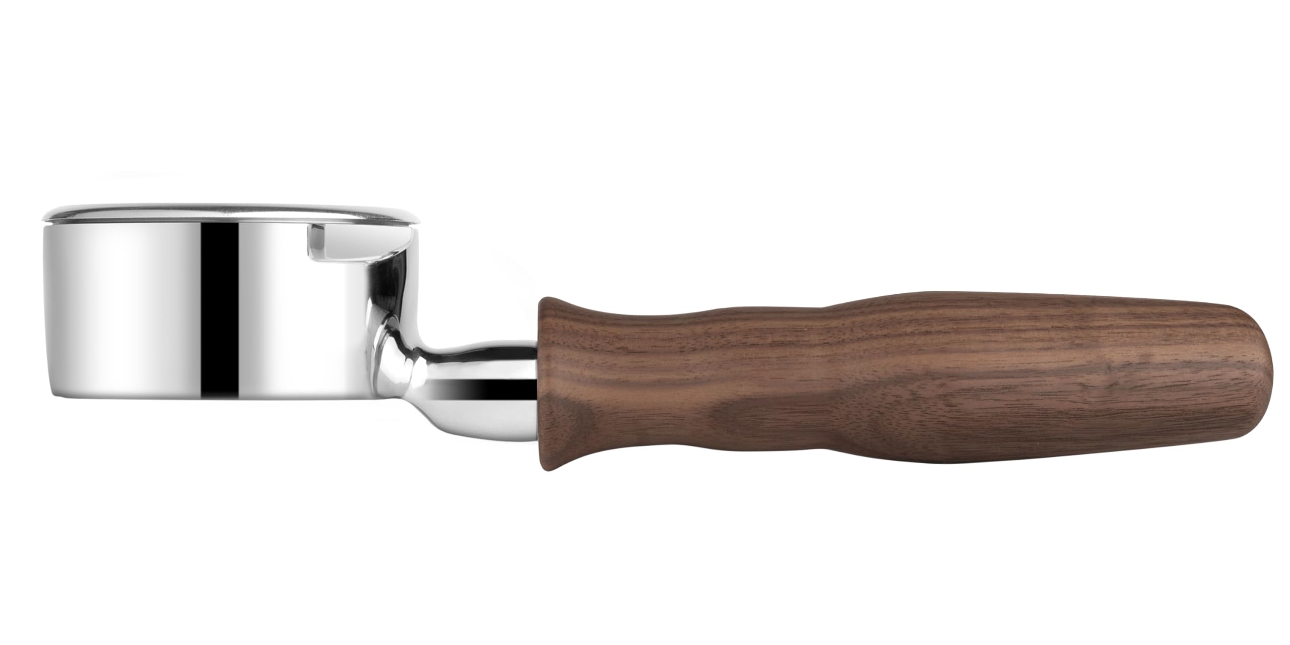 LILQ 58mm Bottomless Naked 2 Ears Portafilter Compatible with Gaggia Machines– Includes 18–20g Basket (Walnut, 58mm For Gaggia)