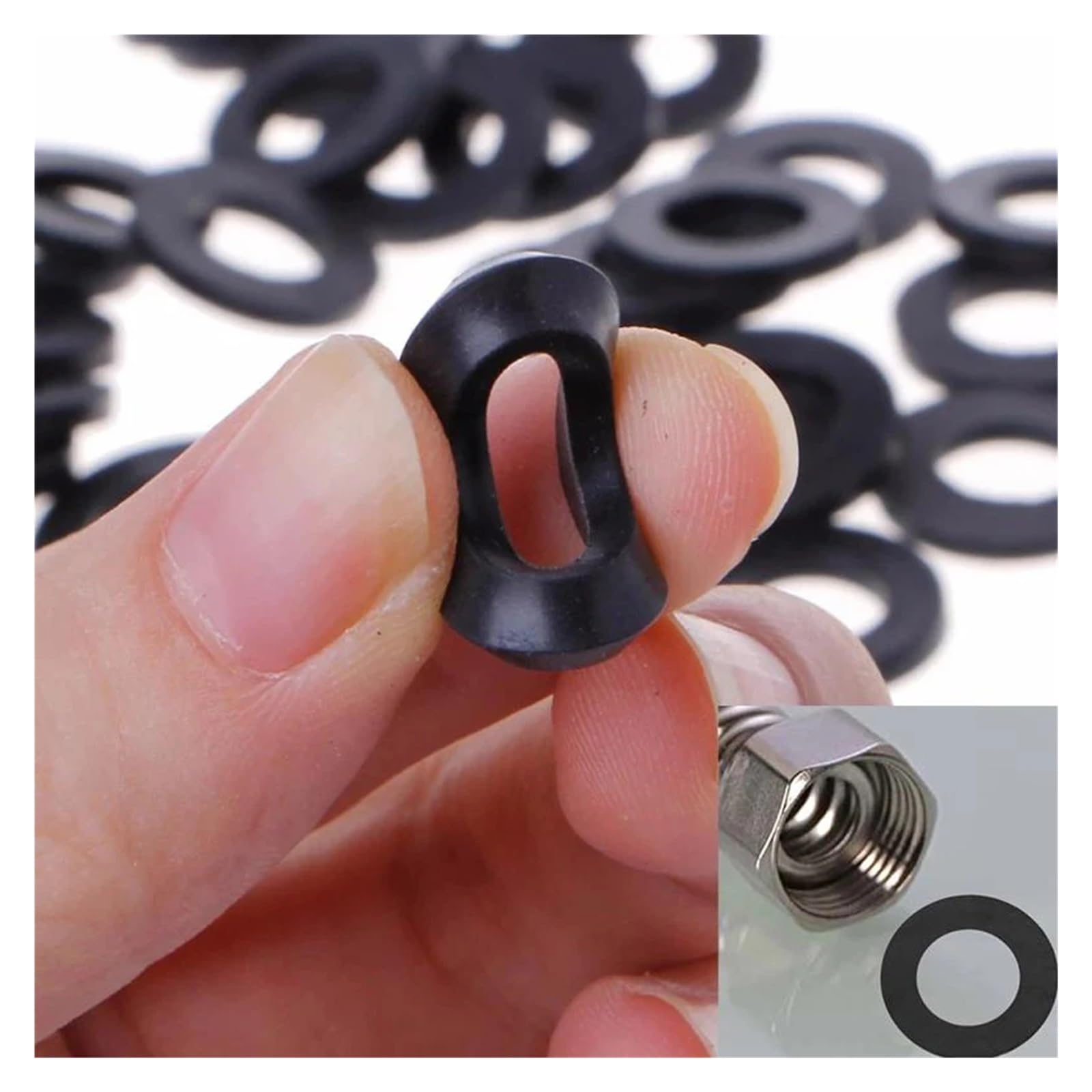 Juntas planas de silicona negra, arandela de tornillo, arandela de sellado for grifo de plomería, junta tórica de sellado impermeable, 38x4x1mm, 32x18x1,5mm, 1000 Uds./500 Uds. (Tamaño : 1000pcs-38x4