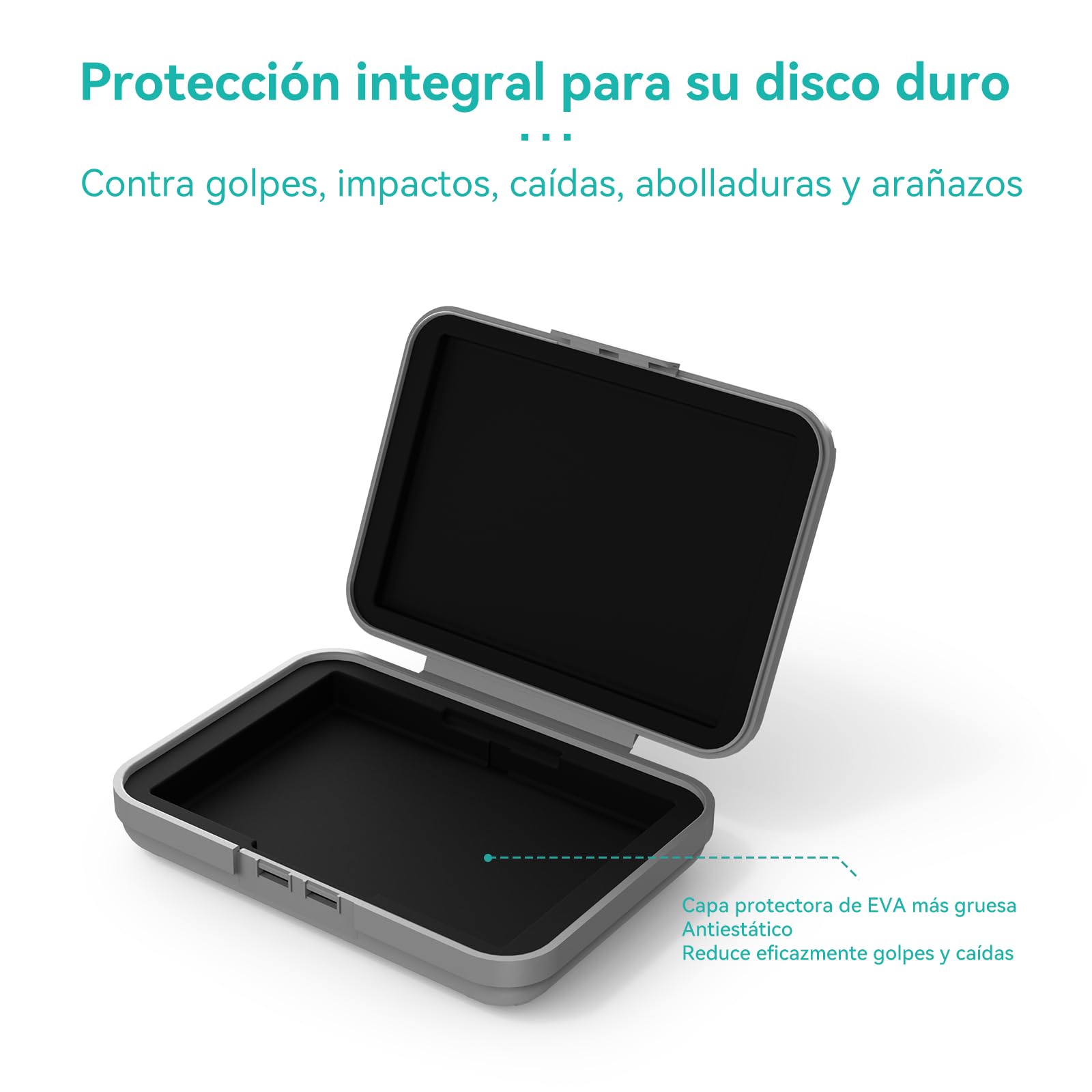 Funda para Disco Duro Externo 3.5“, Yottamaster Funda Protectora Estuche de Disco dur -Gris [5 Piezas]
