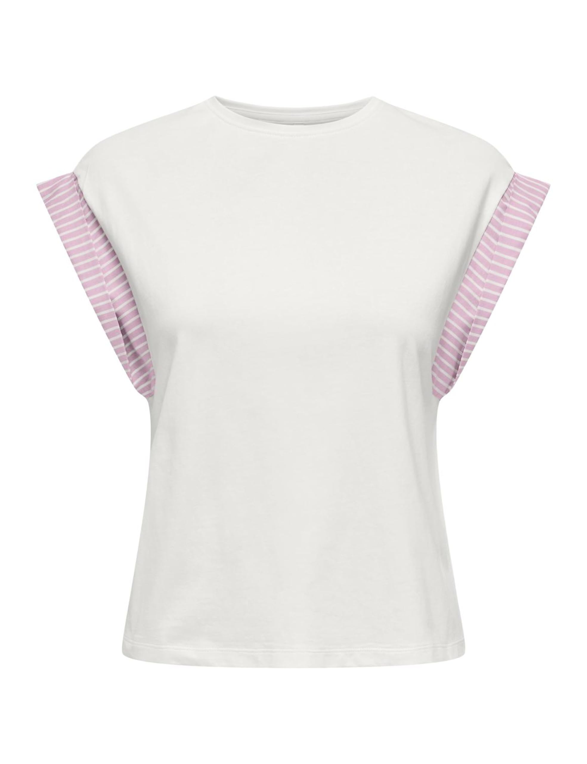 Onldawn Life S/S O-Neck Mix Top JRS, Cloud Dancer, L