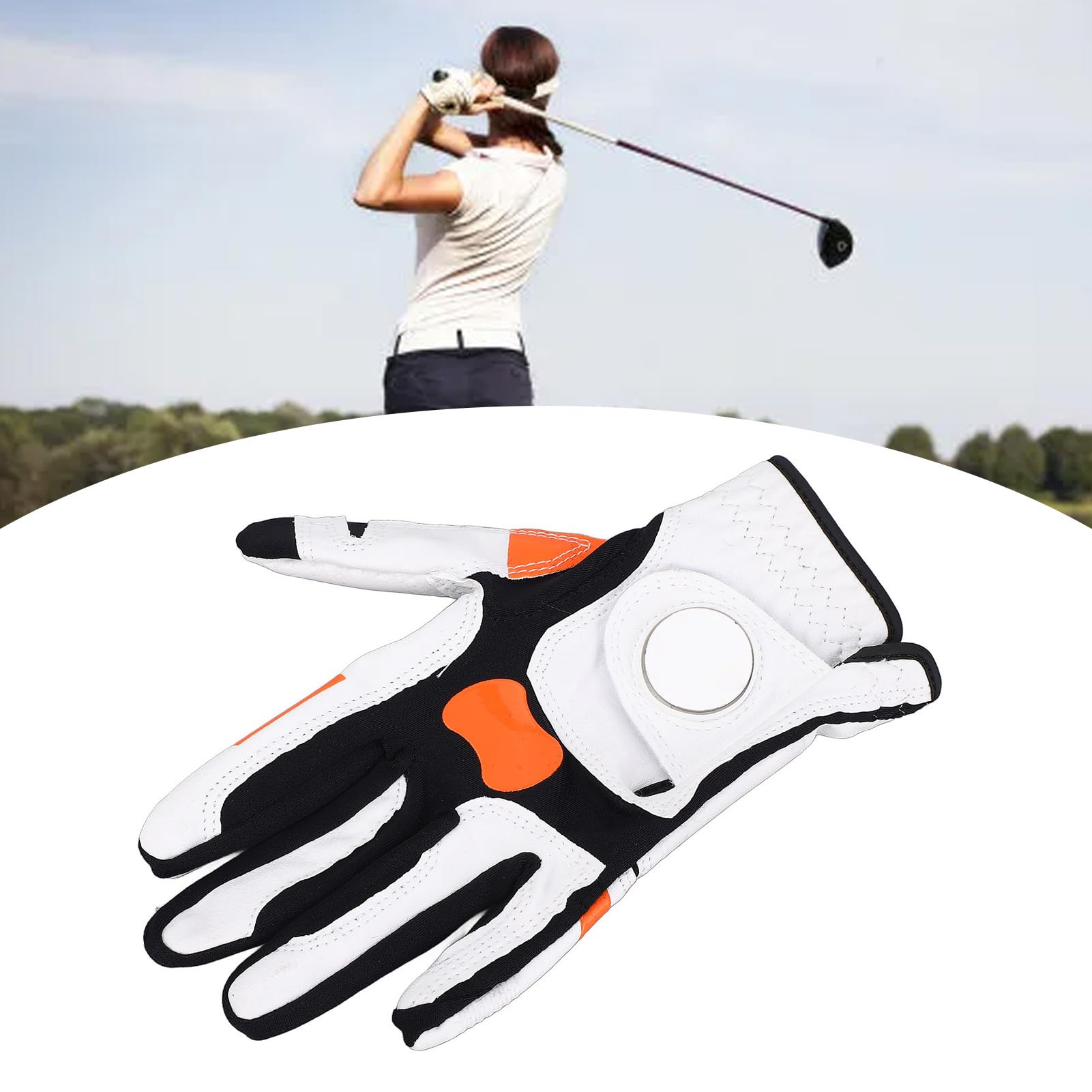 Guanto da Golf per Mano Sinistra Guanto da Allenamento per Swing in Silicone Antiscivolo per la Pratica Quotidiana del Golf Migliora Il Controllo dei Chip Fibra di poliure