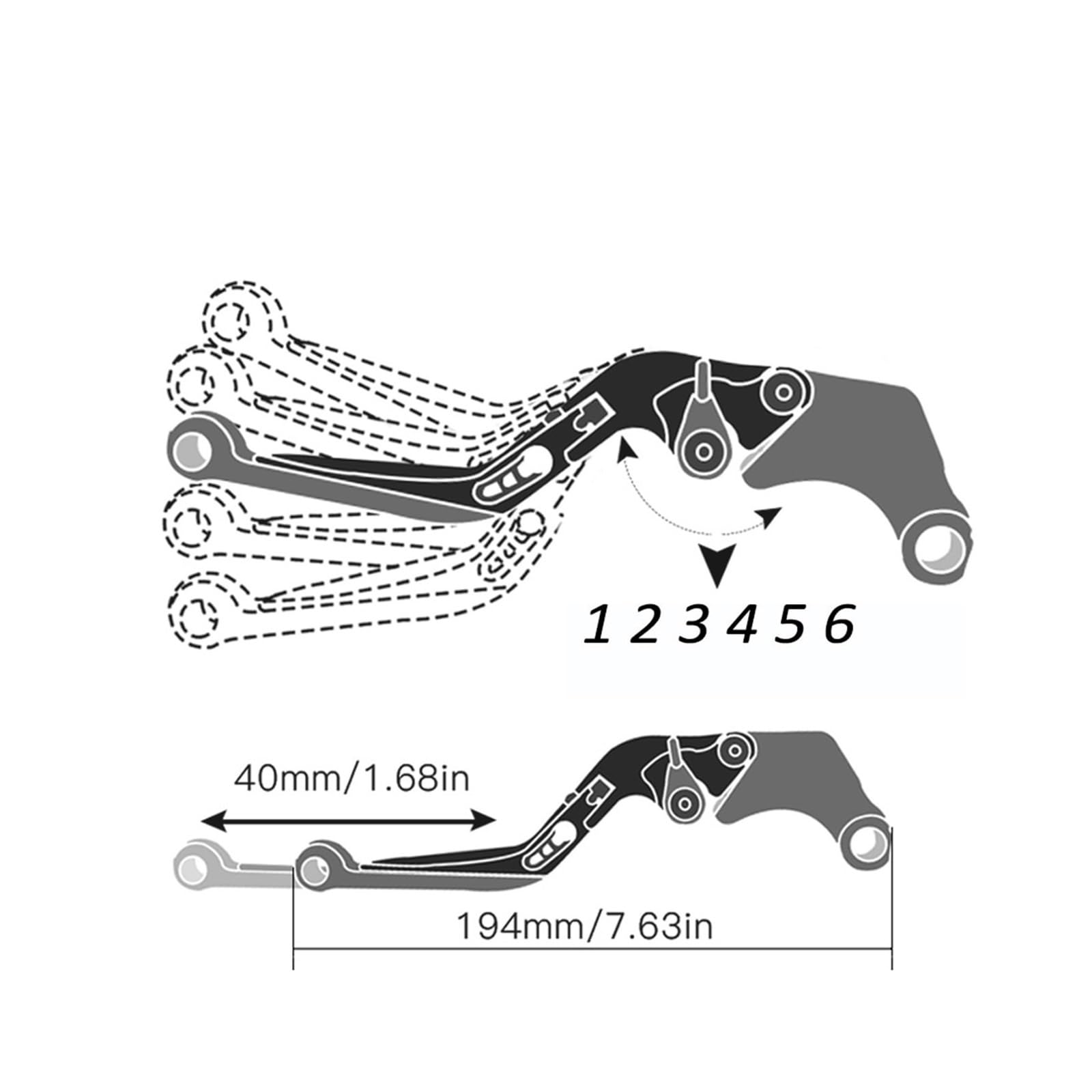 Kit leva di ricambio Per HONDA CBR600RR CBR 600 RR CBR600 RR 2003 2004 2005 2006 Moto Leve Freno Frizione Manopole Manubrio(Orange)