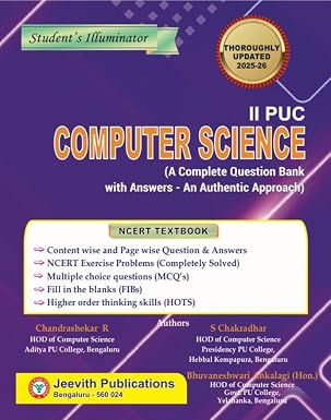 Jeevith 2nd PUC Computer Science Student's Illuminator Question Bank