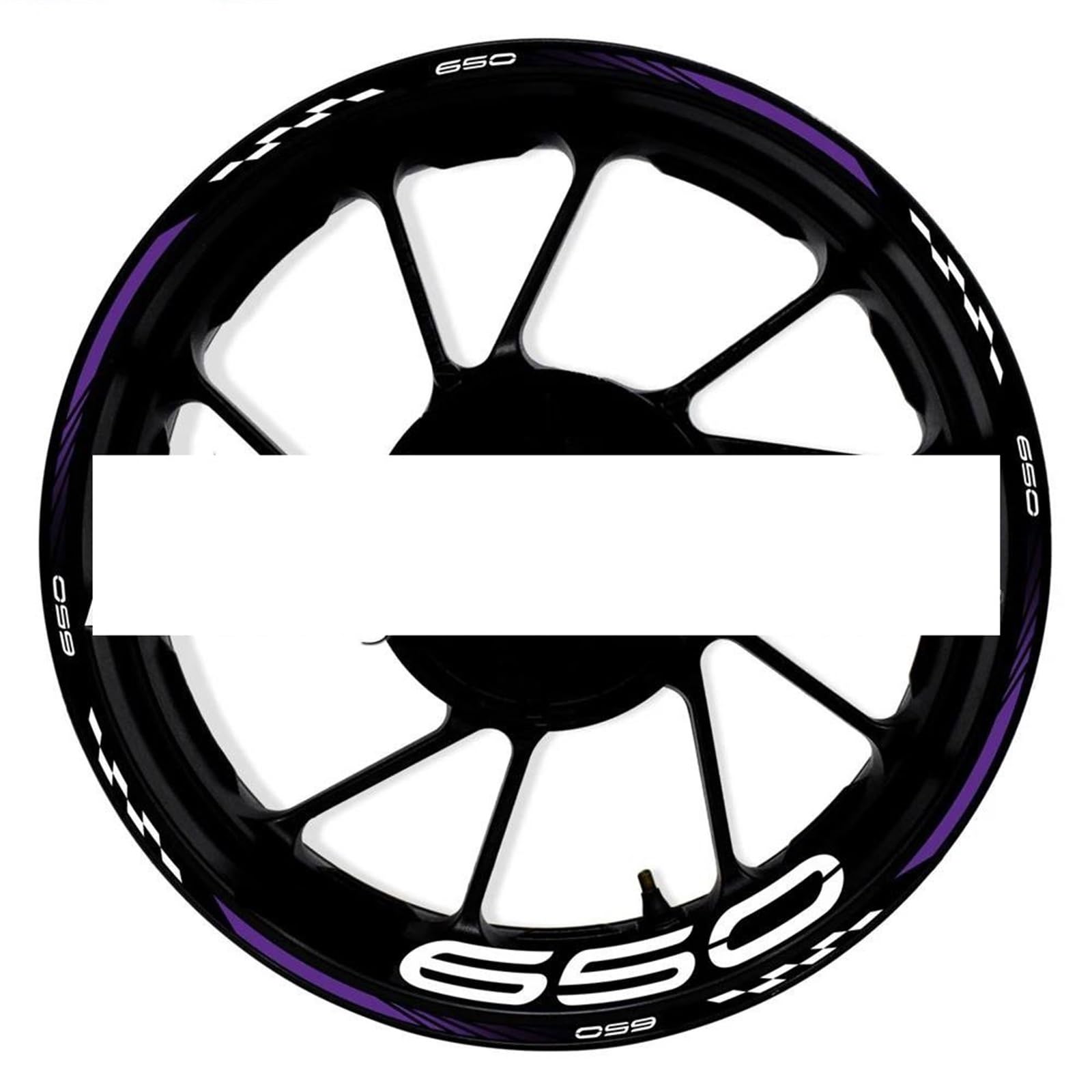 Stickers Motorcycle Wheel Stickers Reflective Decals Rims for Kawasaki Z650 Z 650 Z-650(Style 11)