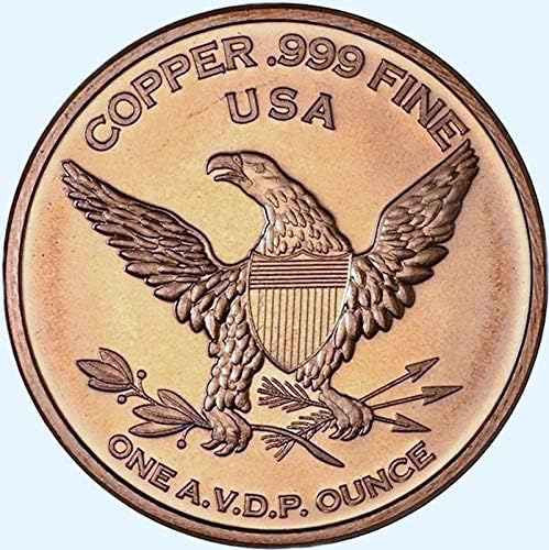 Miniatura 6 de Moneda de moneda de moneda privada de 1 oz .999 de cobre puro redondodesafío (diseño de 1856 Flying Eagle Cent Design)