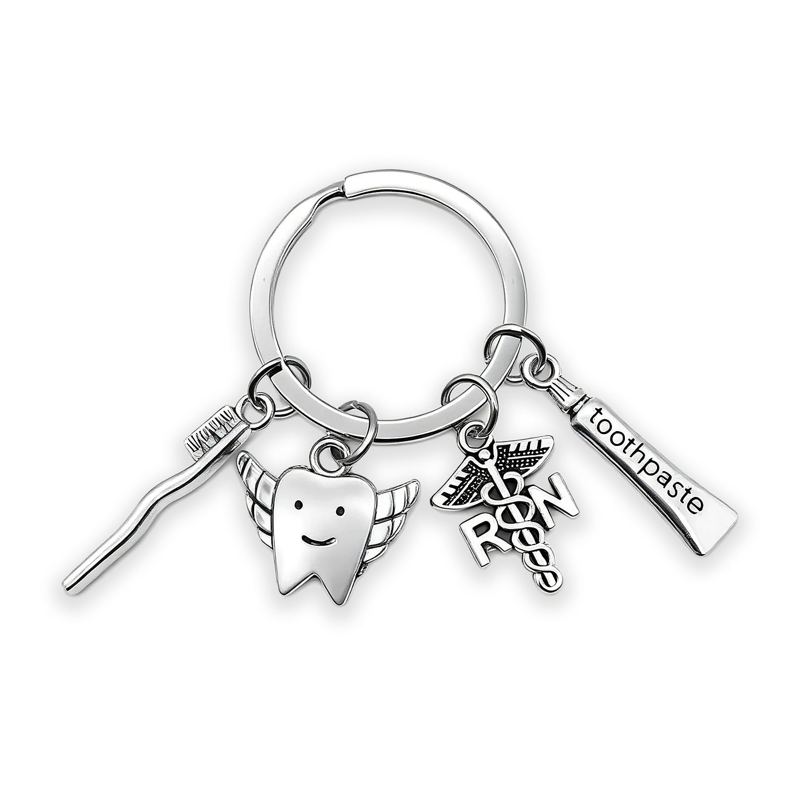 Zynara Glücksbringer Zahn Schlüsselanhänger, Zahnarzt Geschenke | Glücksbringer Auto Schlüsselanhänger,Zahn Geschenk zur Einschulung, Weihnachtsgeschenke