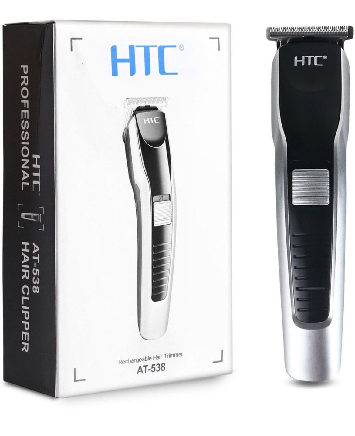 HTC Hair Trimmer For Men, Cordless Rechargeable Beard And Hair Trimmer With Stainless Steel Blades, Adjustable Cutting Length, Low Noise Grooming Machine For Home Use-image-35