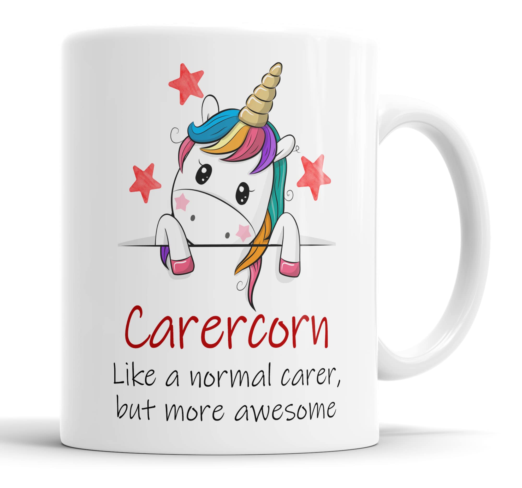 Carercorn Mug Carer Unicorn Cup for Fathers Day Birthday Christmas Funny Mug Present for Carer