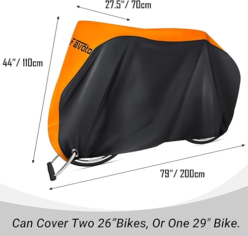 Miniatura 4 de Favoto Funda impermeable para bicicleta al aire libre  Funda de bicicleta a prueba de lluvia UV a prueba de nieve con agujero de bloqueo antirrobo,