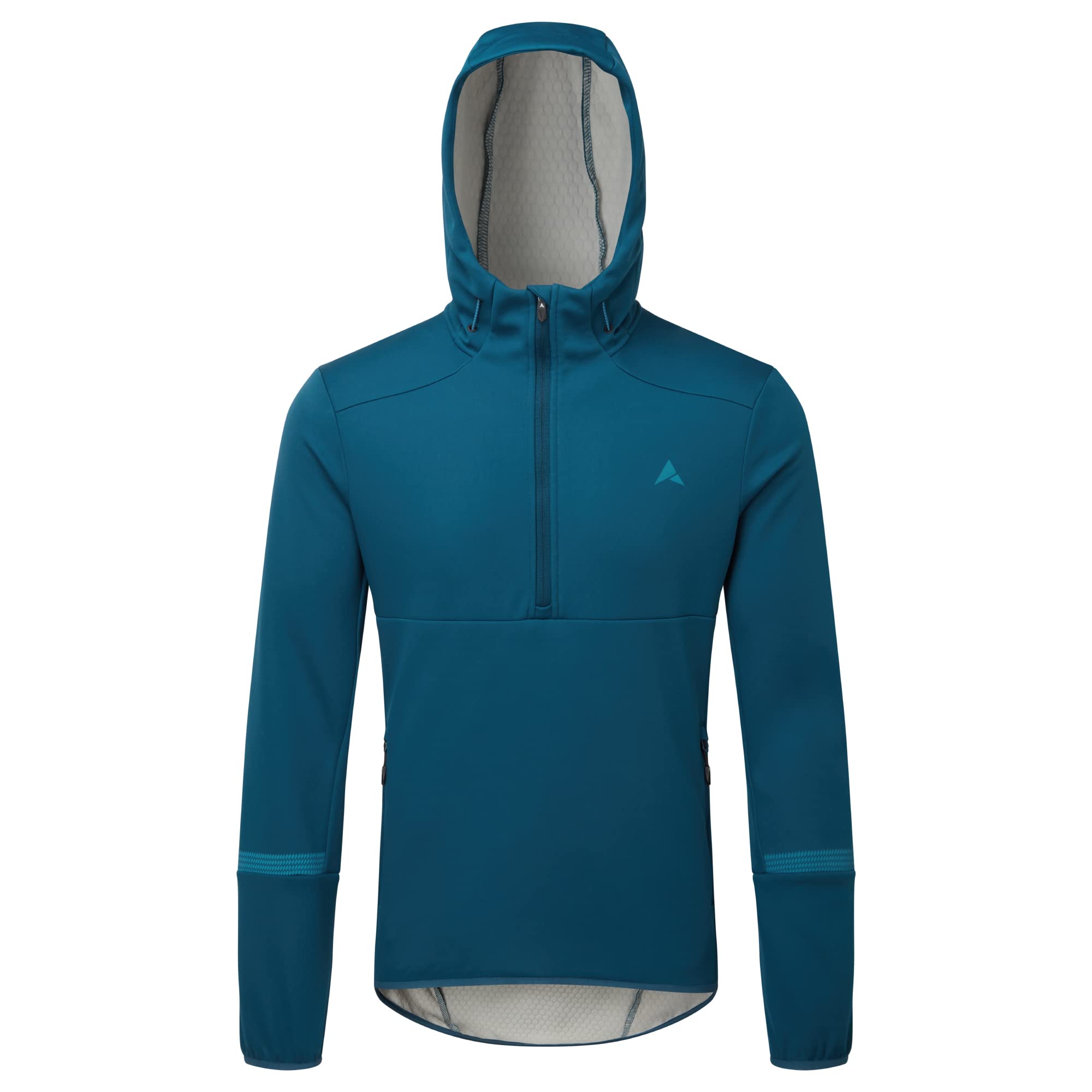 Altura Mens Grid Softshell Thermal Reflective Half Zip Cycling Jacket - Blue/Grey - Small