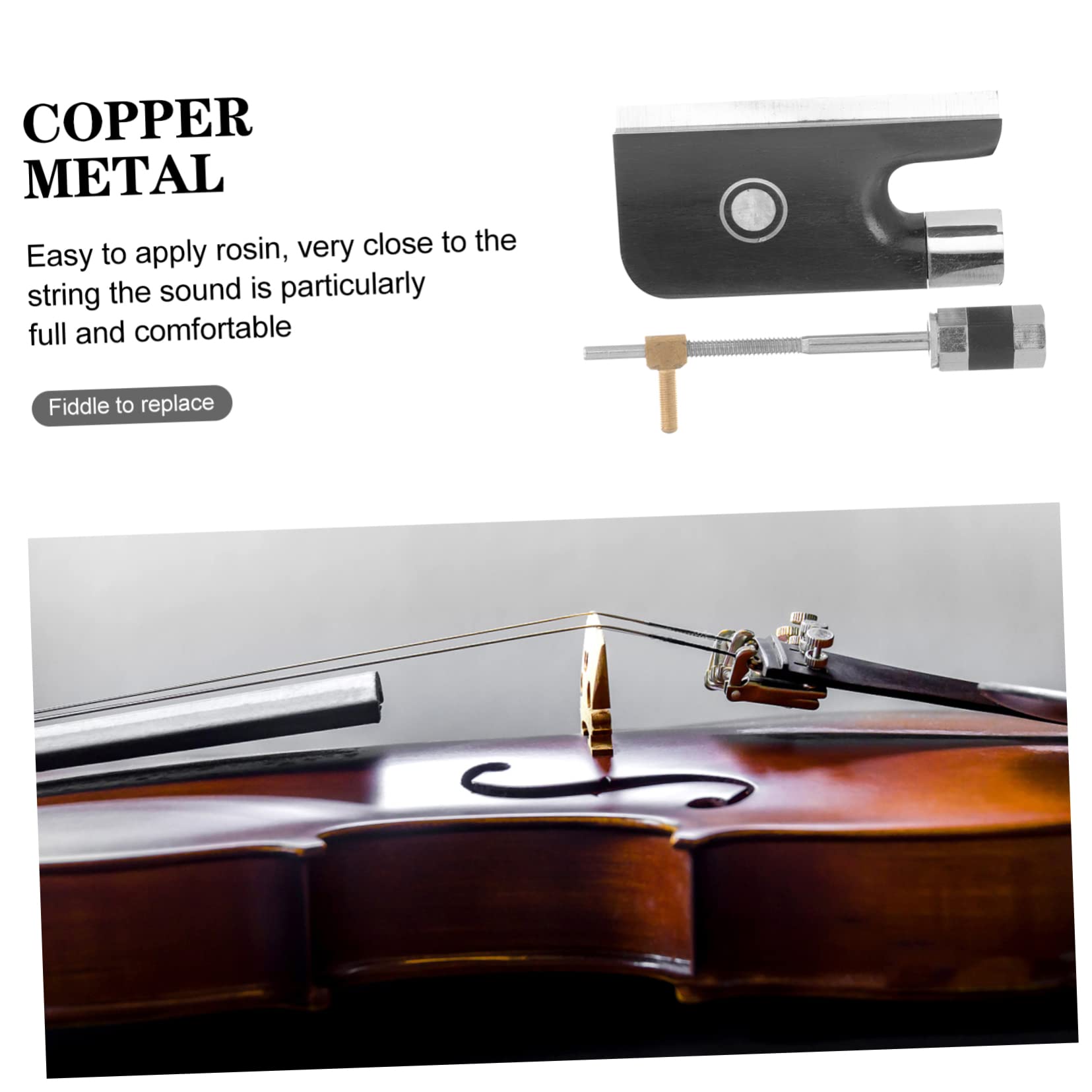 TOYANDONA 5 Set Accessori Per Violino Rana Musicale Strumenti Professionali Rana ' Del Violino Dello Studente Accordatore Per Violino a Clip Alunno Metallo Attrezzatura Di Legno