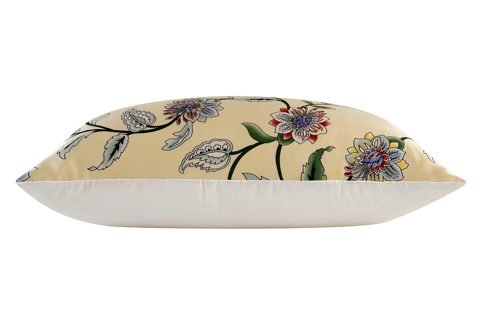 SeidenKissenbezug Chinoiserie-Kissenbezug Aus Seide, Vorderseite Und Rückseite Polyester(Color-6,Standard(20x26 inch))