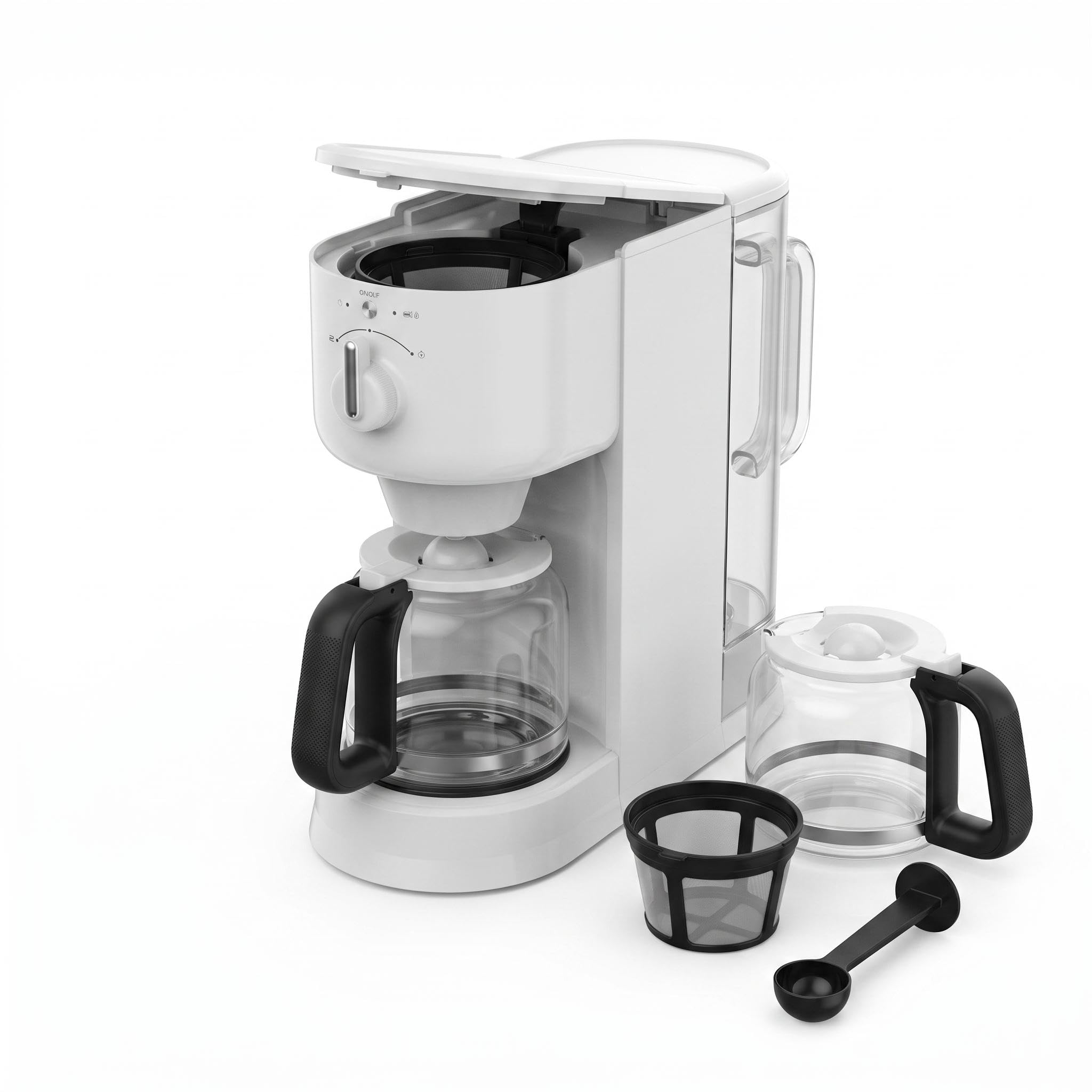 Garvee Macchina Caffè Americano Bianca Con Filtro 220-240V | Prepara un caffè americano liscio e aromatico con filtro