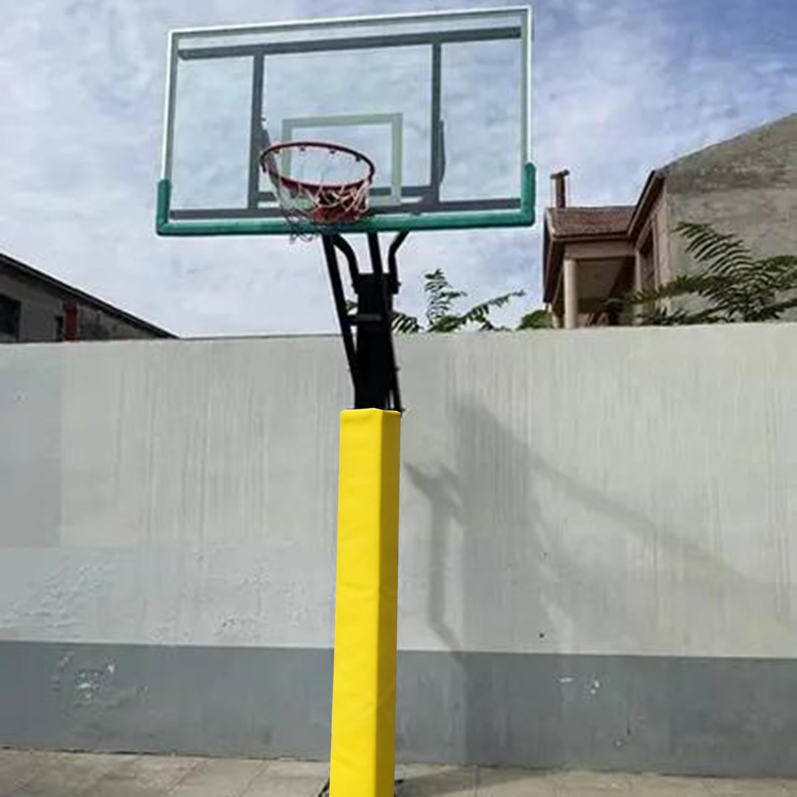 Imbottitura per palo da basket, protezione quadrata in schiuma, copertura per pilastro per cantina per magazzino/parco giochi