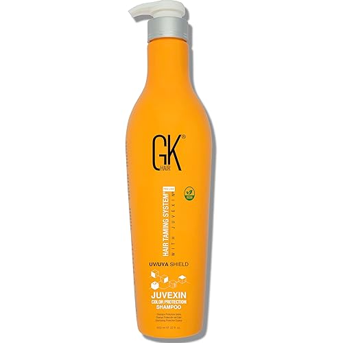 GK HAIR Global Keratin - Champú Escudo de colores (22 onzas líquidas, 22.0fl oz), limpieza profunda, protección contra el calor, para cabello rizado