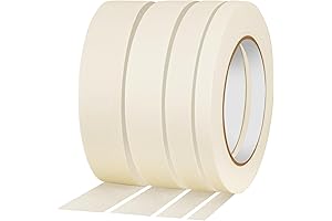 4-Pack Masking Tape: Essential Tape Set for Walls, Painting, Arts, and Crafts