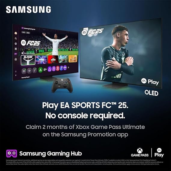 Samsung 32-Inch Q8F QLED 4K Smart TV, Quantum Dot, HDR+, 60Hz VRR, Slim Metal Design, Voice Remote, AUX HDMI Cable & Streaming Bundle
