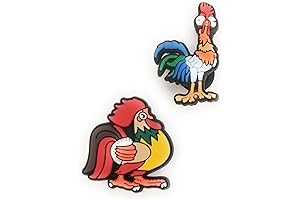 Croc Charms Chicken and Rooster - 10 Pack | Perfect Shoe Decoration for Your Crocs