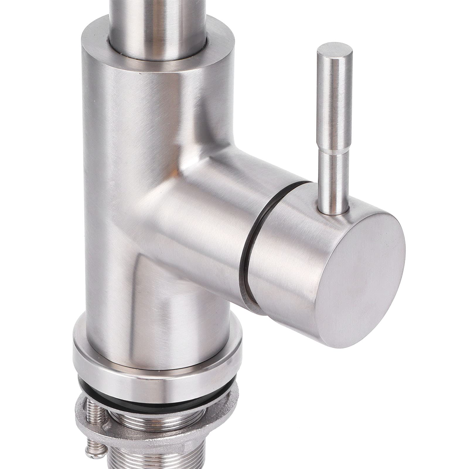 Fdit Grifo de Cocina G3/8, Grifo de Fregadero con Doble Salida de Agua, Extraíble y Telescópico, con Rotación de 360° y 2 Modos de Agua, para Ajuste de Caliente Fría