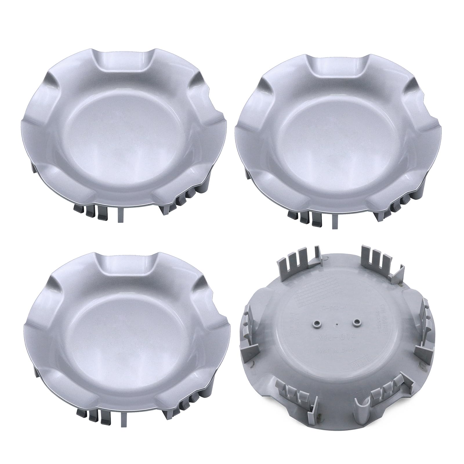 Cache-moyeux 18,1 cm Silverado finition argent mat durable - 8