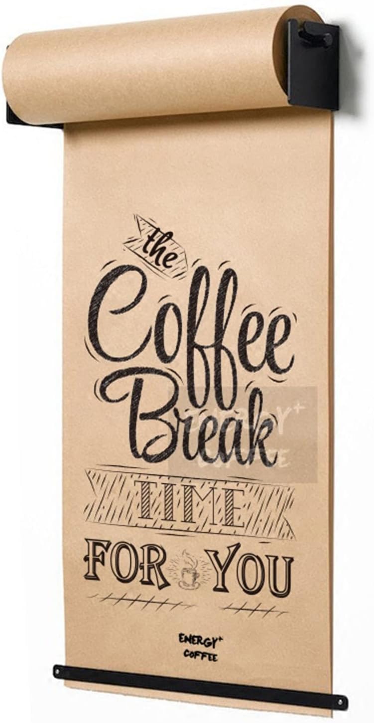 Wall Mounted Kraft Paper Dispenser & Cutter Home/Office/Cafe/School