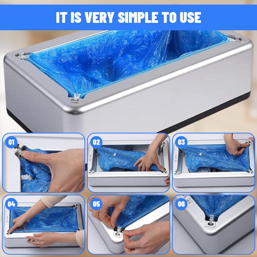 Copriscarpe Automatico con 300 Ppezzi, Usa e Getta, per Casa, Ufficio, Hotel, Laboratorio, Antiscivolo e Impermeabile