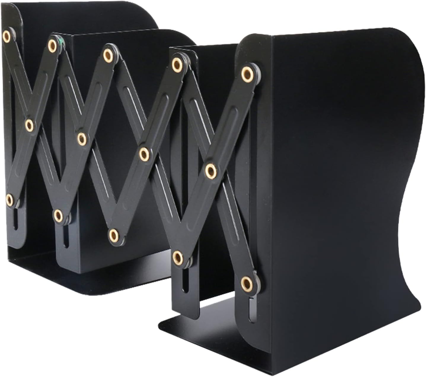 Book Ends, Retractable Metal Bookend Adjustable Heavy Duty Expanding ...