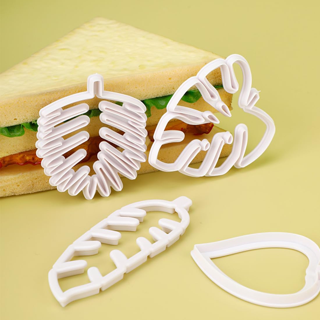 4 Formine Per Biscotti A Forma Di Foglia Tropicale - Plastica Alimentare, Per Decorazione Dolci - Foto 11