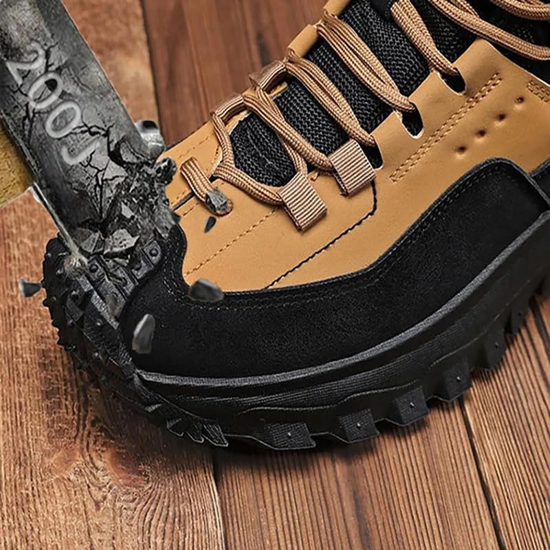 The First Young Safety Work Orthopedic Hiking Boots,Hiking Boots for Men Outdoo,Puncture Proof Non Slip Breathable safety boots for men2