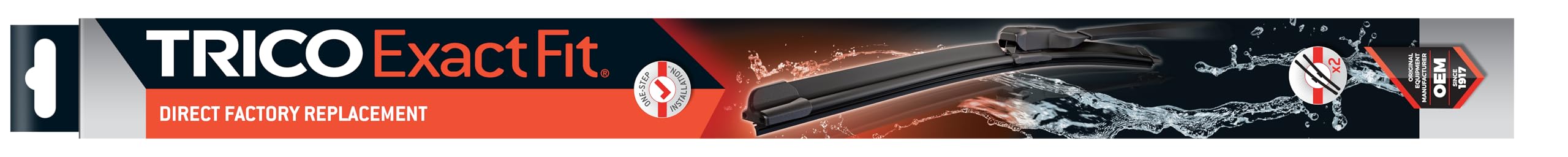 Trico Exact Fit Wipers - Beam Blade | Length:750/500MM | Set of Front Wipers for RHD Ford Transit V363 Van (FCD, FDD)/ Platform/Chassis (FED, FFD)/ Bus (FAD, FBD)