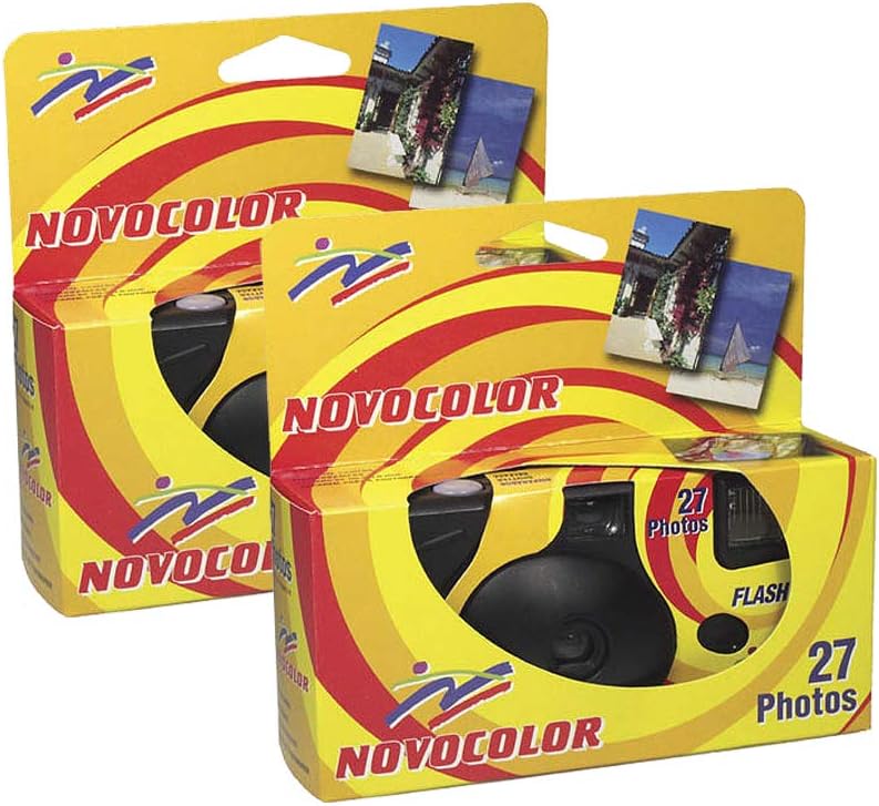 Novocolor Disposable Cameras with Flash