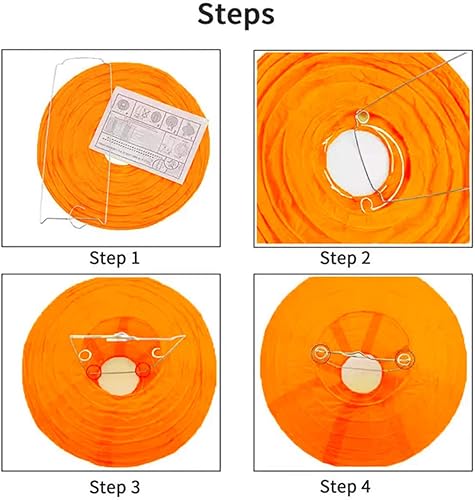 Miniatura 3 de 10 faroles de papel de calabaza de Halloween, farol Jack O Lantern de papel colgante de calabaza para fiestas de Halloween, decoración de jardín, 12