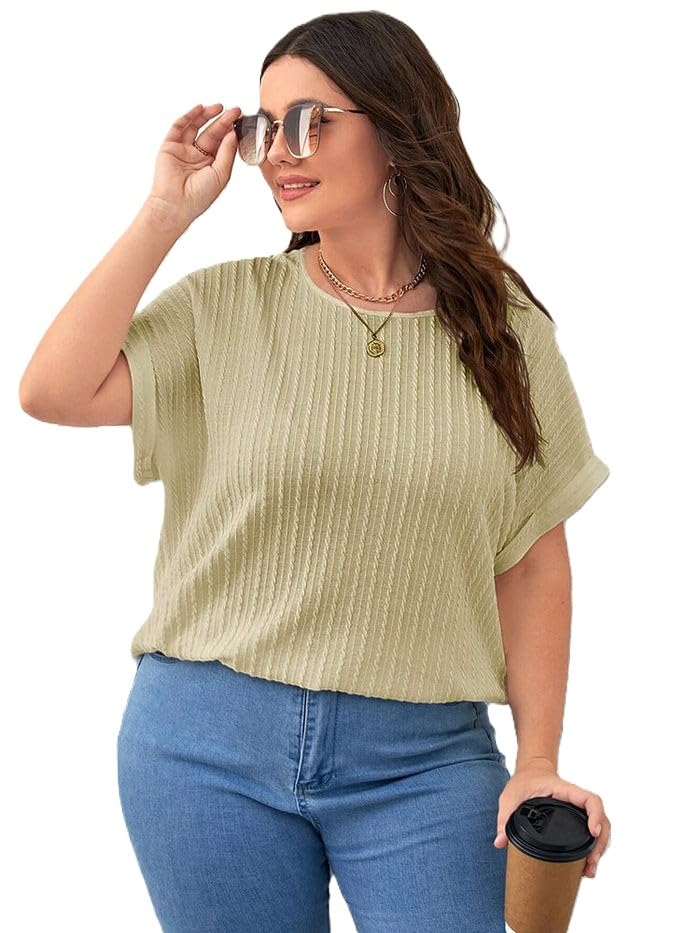 Image of Zilcon Womens Dressy Casual Business Work Tops Half Sleeve Boat Neck Jacquared Top for Women Formal, Casual, Office, Date, Outing, Party Tops