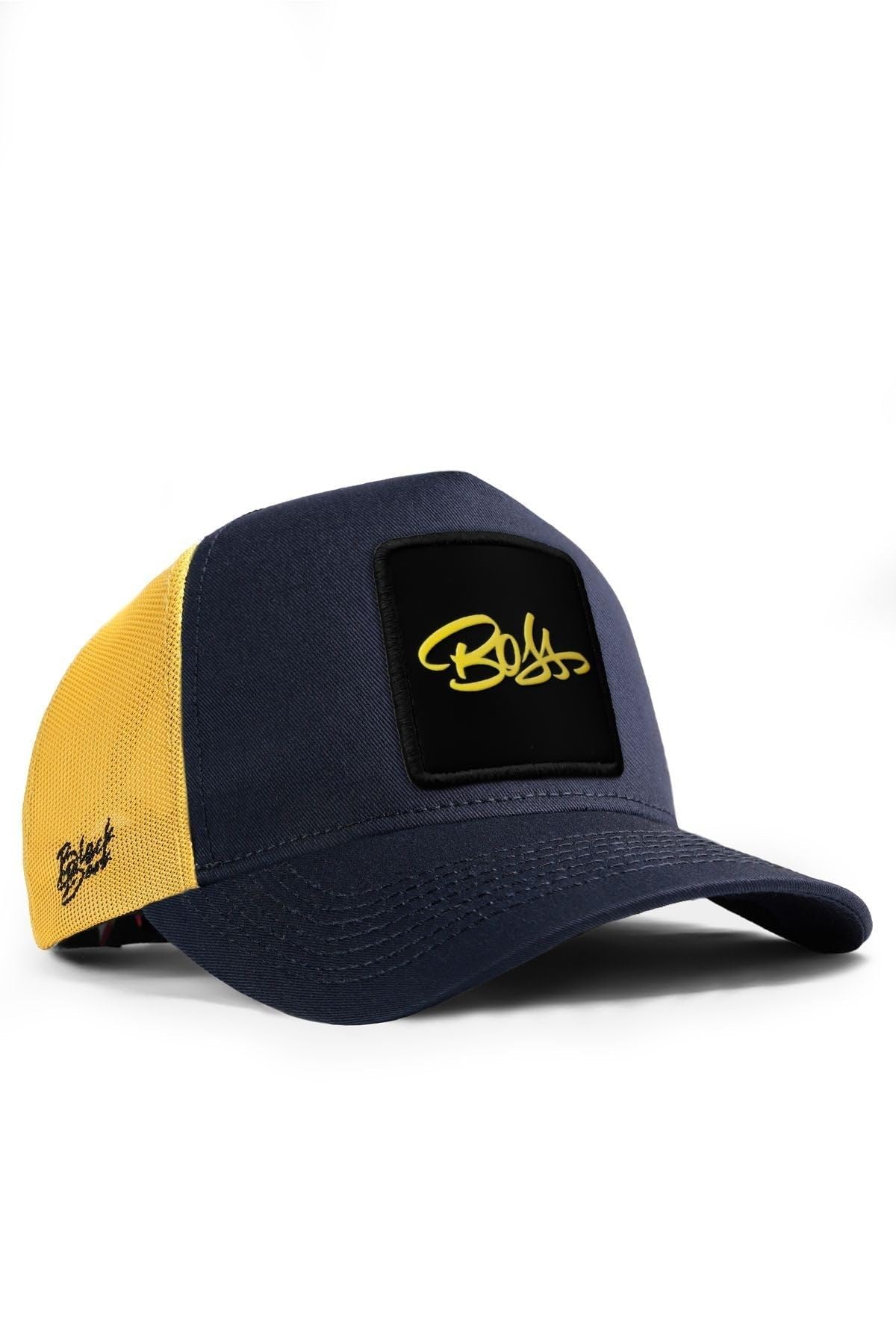 Gorra Marino-Amarillo Trucker - Gorra con Parche Intercambiable, Unisex, Talla Única