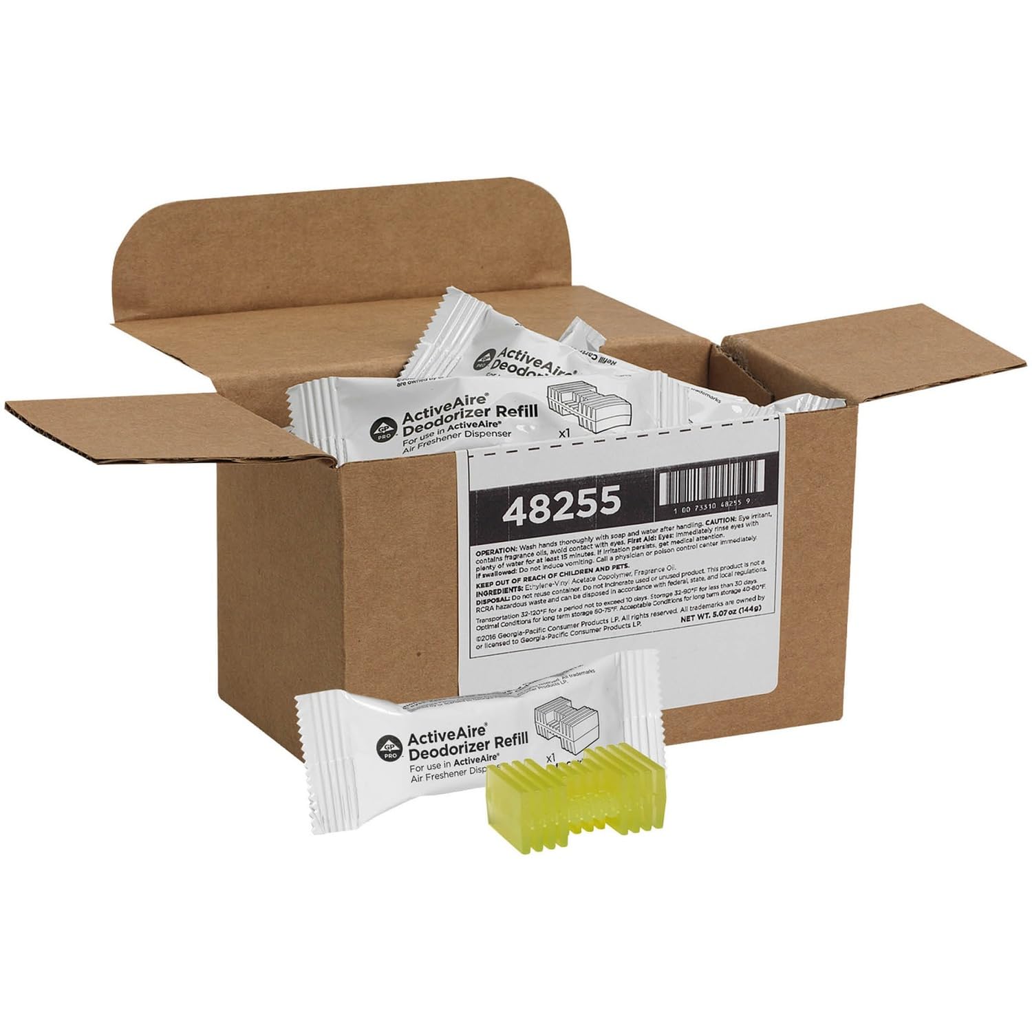 Georgia Pacific Professional 48255 ActiveAire Automated Freshener Dispenser Refill, Citrus, 12/CT