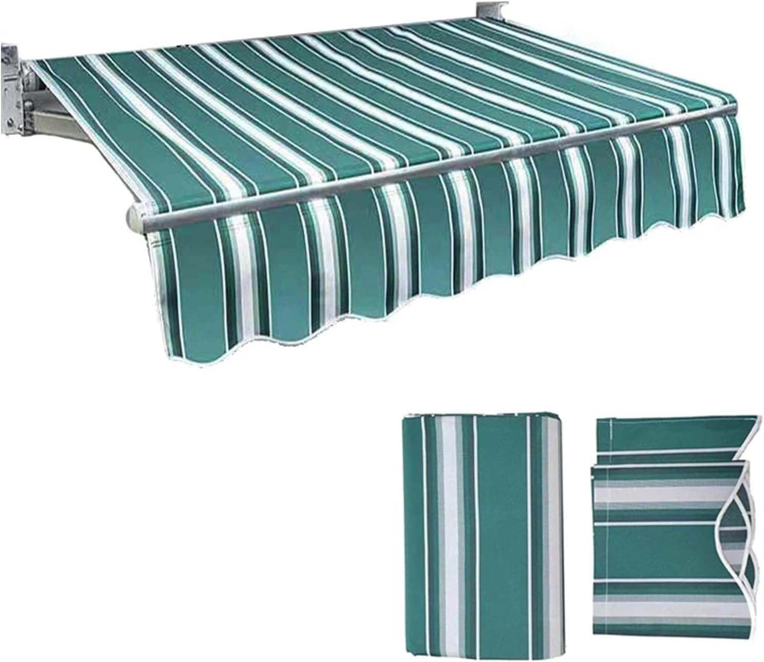 Tissu d'auvent de jardin de rechange 5x1,5m pour terrasse