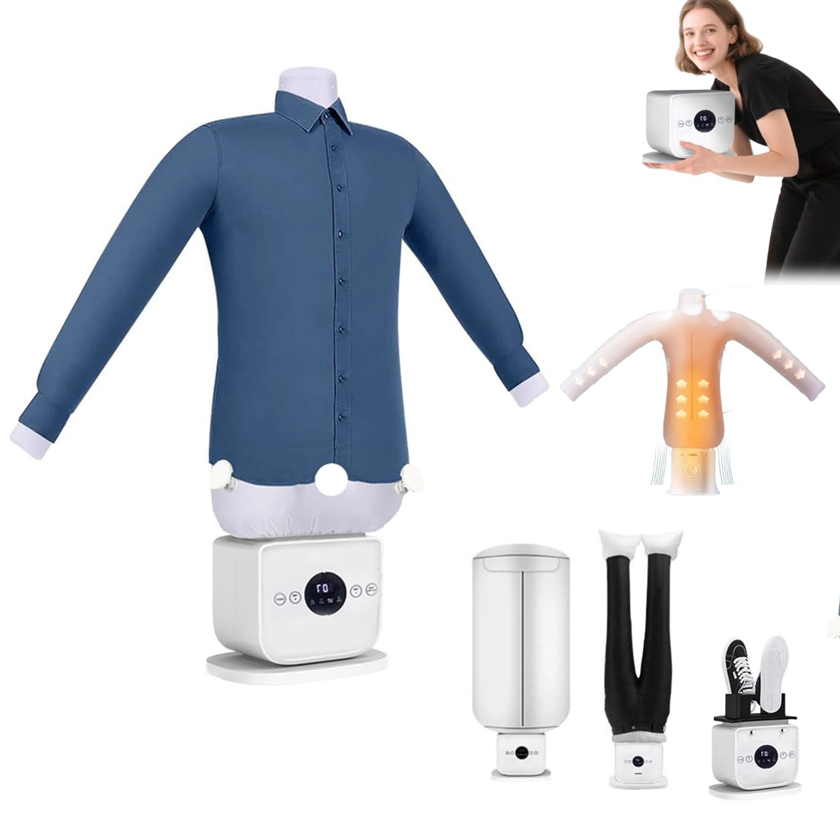 Automatic Ironing Machine, 2026 New Hands-Free Scanoviss Automatic Ironing Machine 3.0, 8 Minutes Quick Ironed Dry, Gentle Airflow Technology, for Trousers, T-Shirts & Shoes