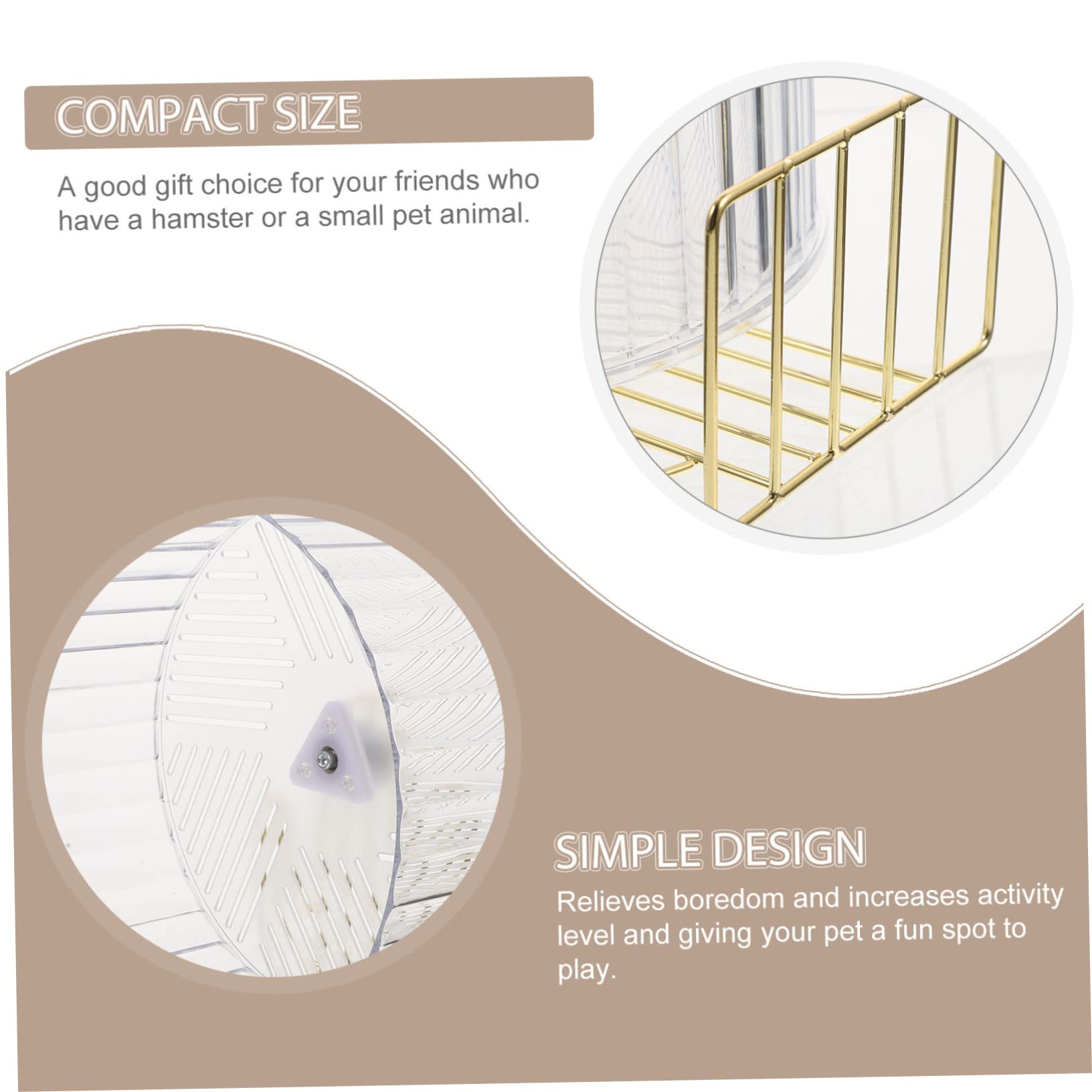 UPKOCH pour Rongeurs Roue Stable pour Hamster Chinchilla et Rat Domestique Silencieuse Support de Sport pour Petits Animaux Couleur Aléatoire
