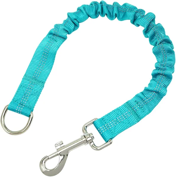 MayPaw Bungee Dog Leash Extension Attachment, 18" Reflective Shock Absorbing Lead Extender for Dog Walking Running Training (Blue)