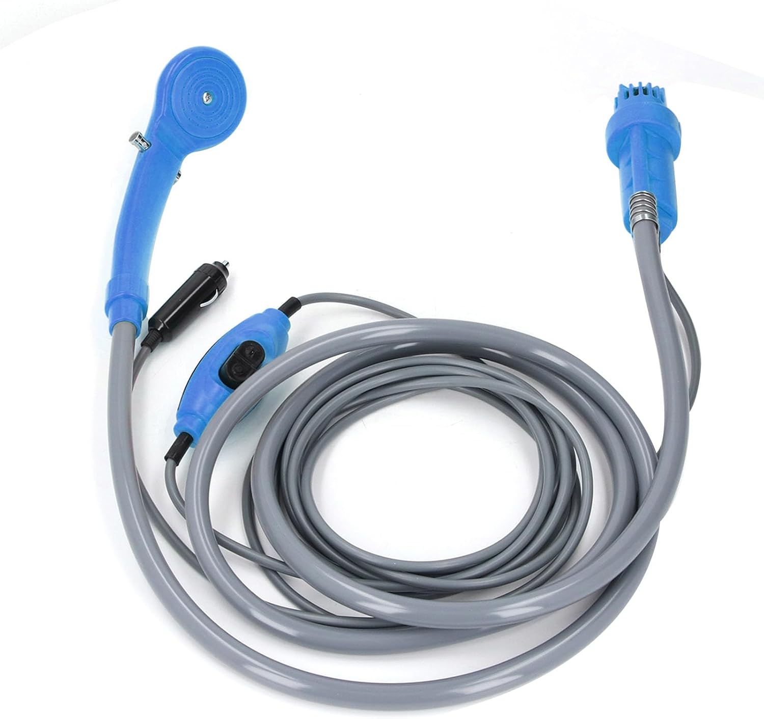 Portable Electric Car Shower Kit 36W Blue, Vehicle Mounted with Adjustable Water Flow - Lightweight Design, Easy Installation, Ideal for Camping and Car Washing