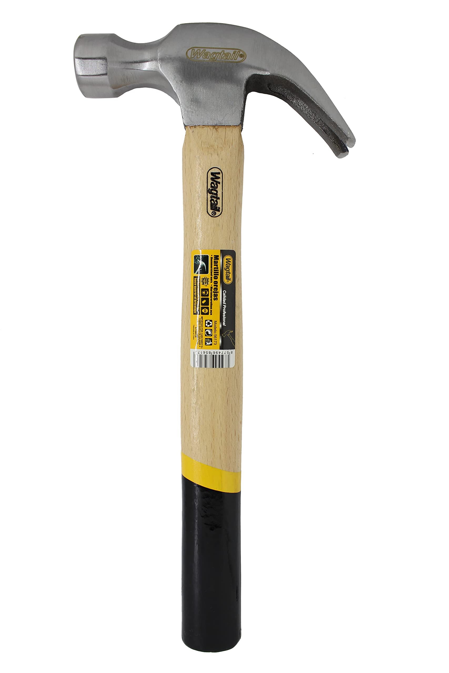 Wagtail - Martillo de carpintero, con mango de madera (454g/16oz)